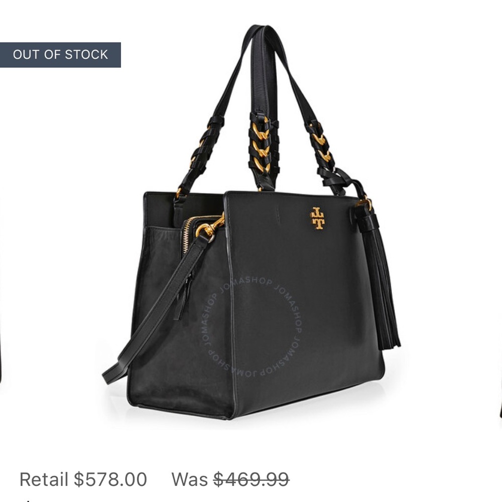 💯$578 Tory Burch Brooke Smooth Leather Satchel Bag